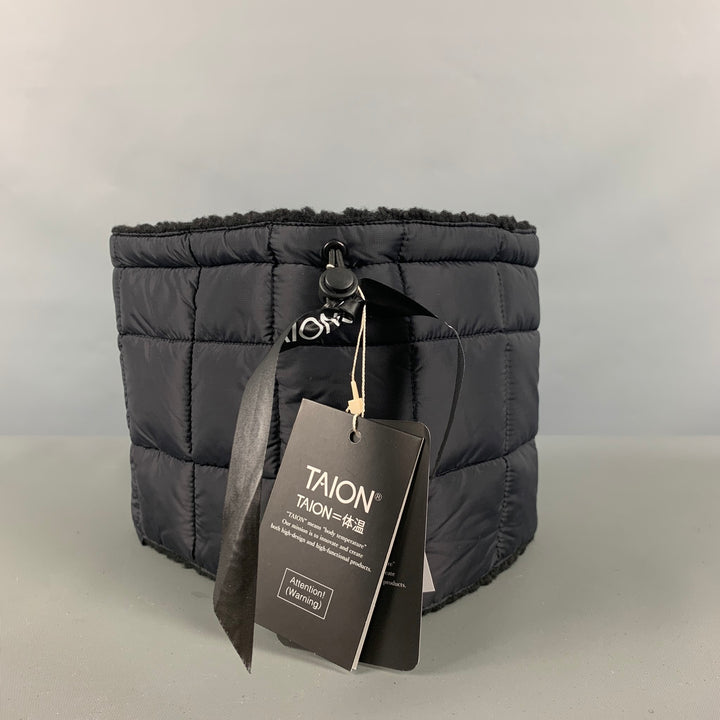 TAION Black Quilted Nylon Scarves
