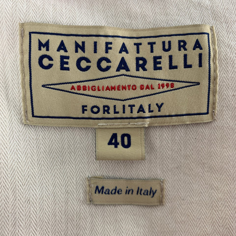 MANIFATTURA CECCARELLI Chest Size 40 Size 40 Blue Cotton / Nylon Hooded Jacket