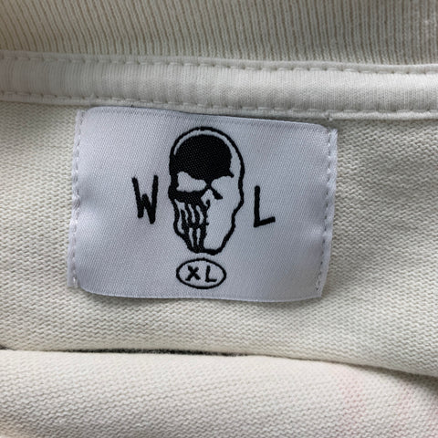 WARREN LOTAS Size XL Beige Graphic Cotton Crew-Neck T-shirt