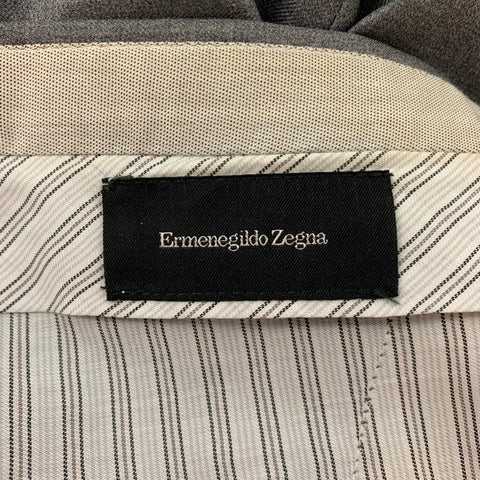 ERMENEGILDO ZEGNA Size 36 Grey Wool Flat Front Dress Pants