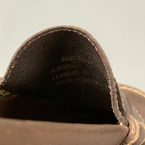 RALPH LAUREN Size 10.5 Brown Contrast Stitch Leather Penny Loafers