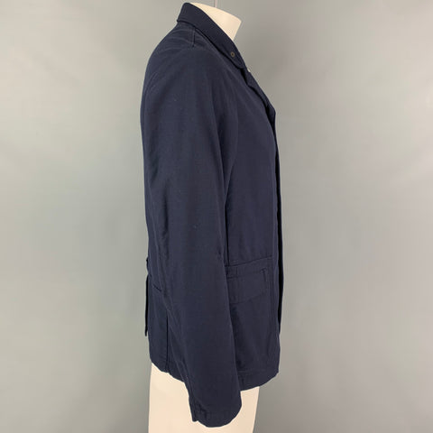 SAGE DE CRET Size L Navy Cotton / Nylon Jacket