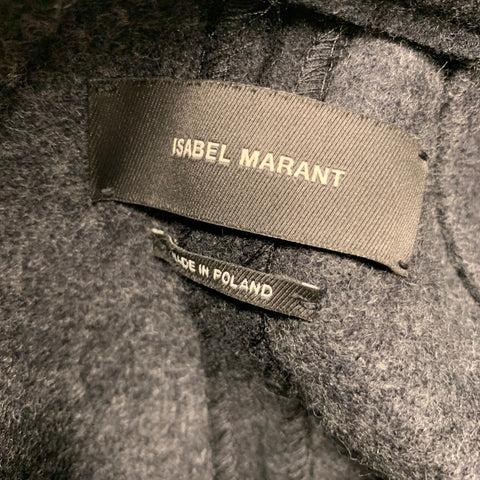 ISABEL MARANT Size 2 Black Cream Merino Wool Zebra Calf hair Jacket