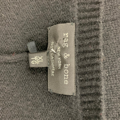 RAG & BONE Size XL Black Knitted Cashmere Crew-Neck Sweater