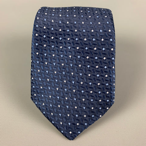 I.F.C Blue Navy Dots Silk Tie