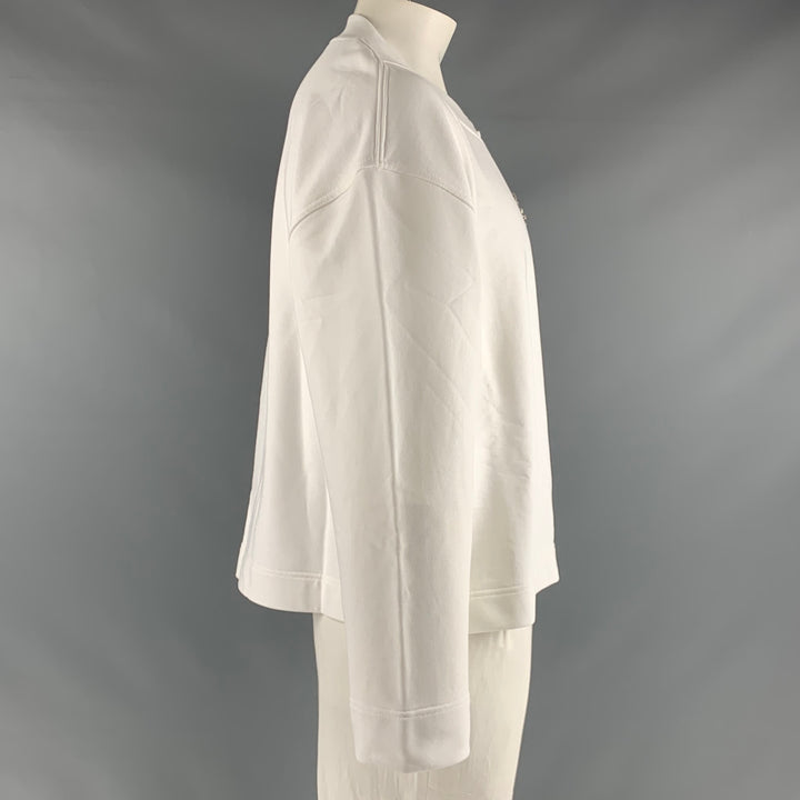 BURBERRY Talla L Sudadera corta de algodón liso blanco