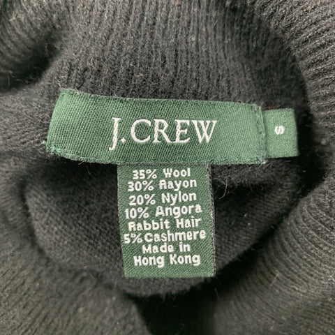 J.CREW Size S Black Wool Blend Turtleneck Pullover