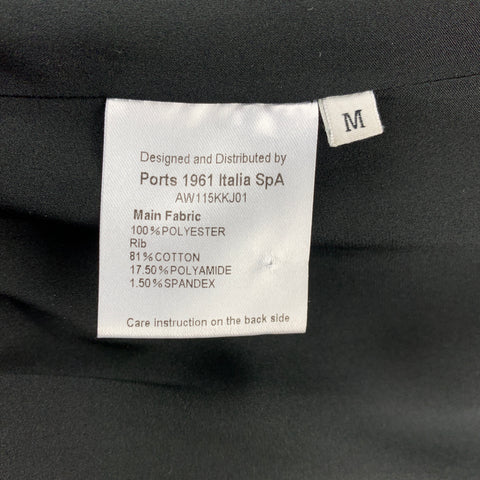 CHRISTOPHER MAKOS pour PORTS 1961 Taille M Black Portrait Polyester Varsity Jacket