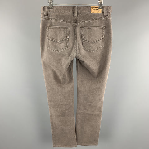 JOHN VARVATOS * U.S.A. Size 30 Grey Wash Cotton / Spandex Button Fly Jeans