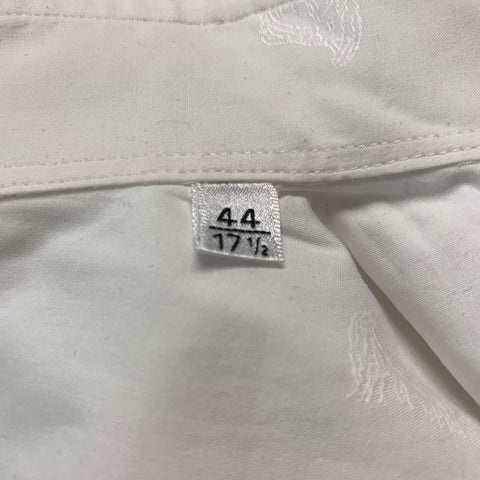 VERSACE COLLECTION Size XL White Solid Cotton Button Up Long Sleeve Shirt