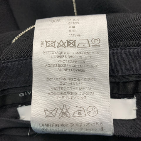 GIVENCHY Size 32 Black Solid Wool Mohair Tuxedo Dress Pants