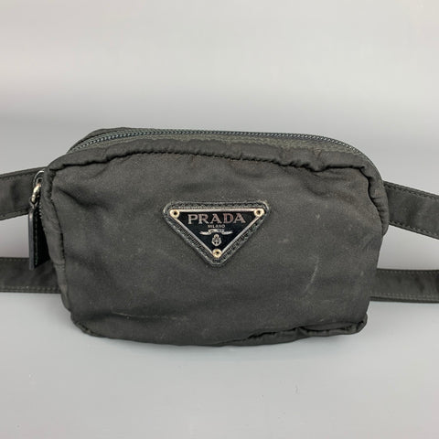 PRADA Size S Black Nylon Belt Handbag