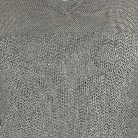 DIOR HOMME Taille XS Pull Col V En Laine Vierge Maille Noir