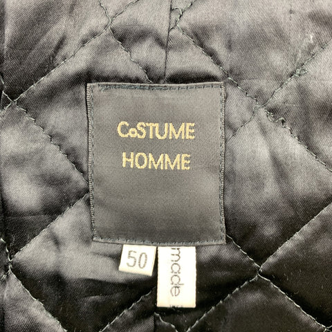 CoSTUME HOMME Taille 40 Veste double boutonnage en cuir noir