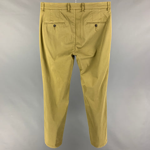 HOMECORE Size 34 Olive Cotton Lyrca Button Fly Casual Pants