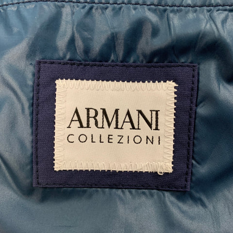 ARMANI COLLEZIONI Size 40 Navy Water Repellent Zip Up Jacket