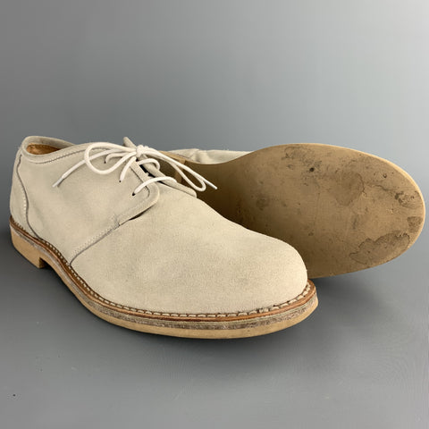 ADAM KIMMEL Size 12 Ivory Suede Lace Up Shoes