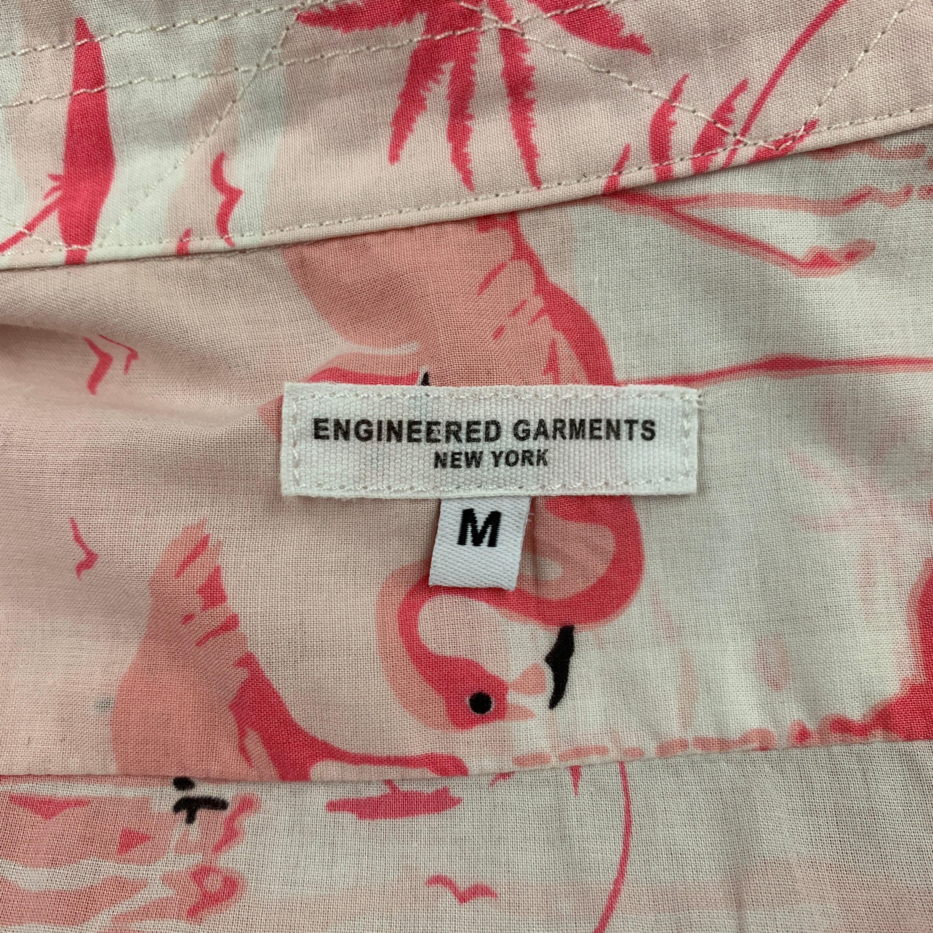 シャツ ENGINEERED GARMENTS 18ss Shirt Flamingo ENGINEERED GARMENTS Size M Pink & White Flamingo Print Cotton Camp