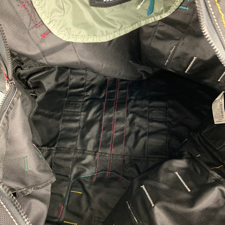 ZARA Black Multi-Color Nylon Weekender Bowling Bag