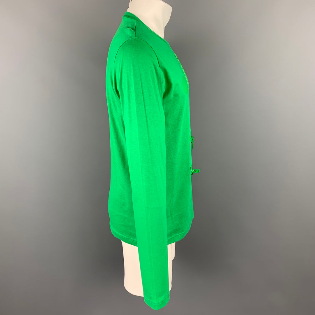 WALTER VAN BEIRENDONCK Taille XL T-shirt à manches longues en coton vert