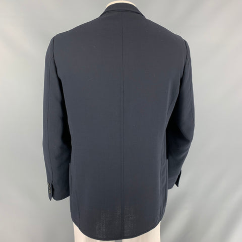 ERMENEGILDO ZEGNA Size 44 Navy Solid Single breasted Sport Coat