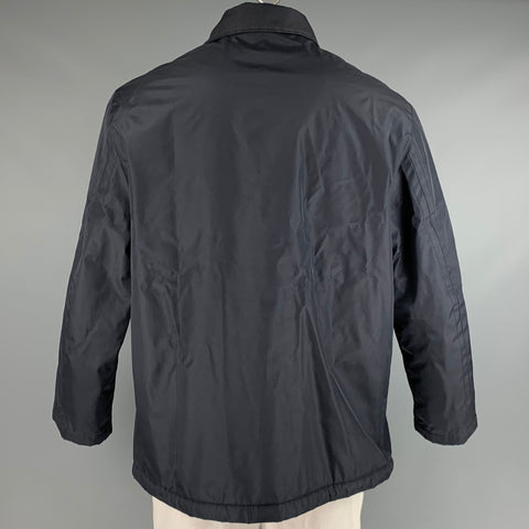 PAL ZILERI Taille 44 Veste zippée en mélange de polyester uni bleu marine