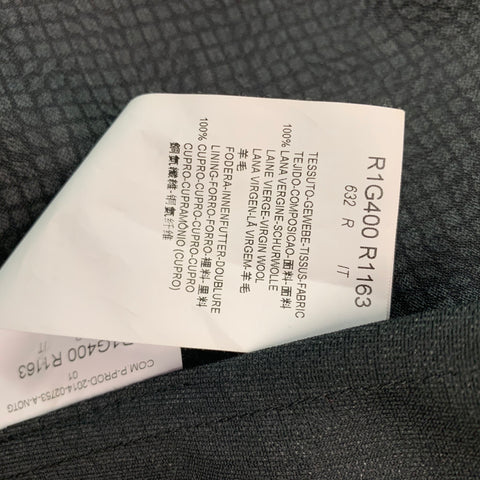 EMPORIO ARMANI Size 38 Charcoal Grey Wool Notch Lapel Sport Coat
