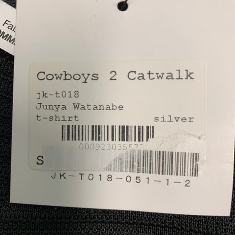 JUNYA WATANABE Taille S Argent Noir Côtelé Rayonne Polyester Pull