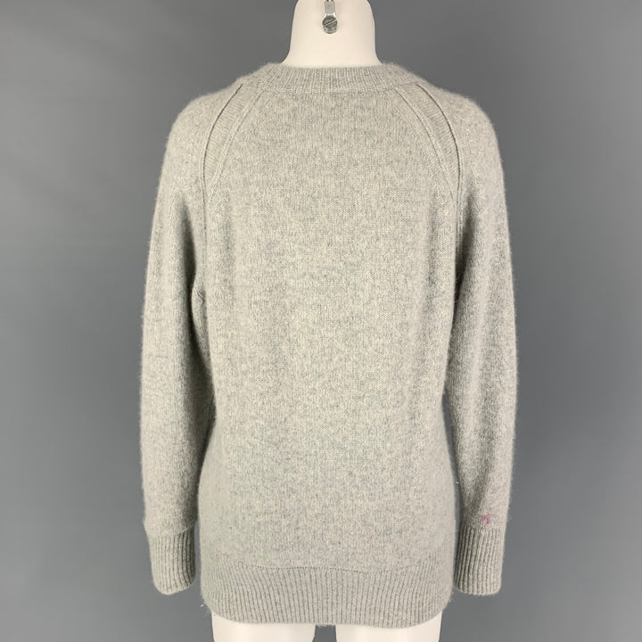 CHLOE Size S Grey Cashmere Crew-Neck Sweater