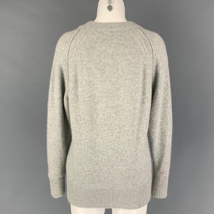 CHLOE Pull col rond en cachemire gris taille S