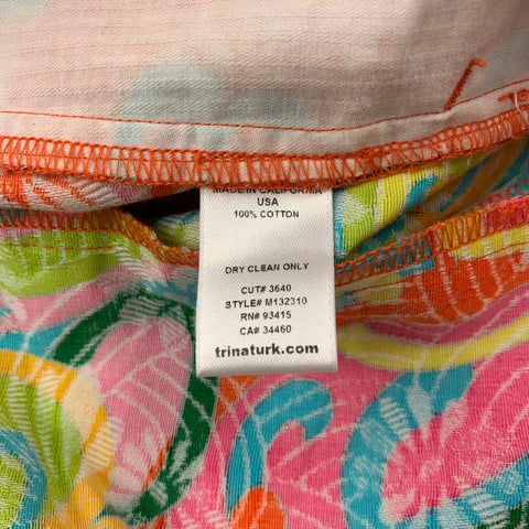 MR TURK Size 30 Multi-Color Print Cotton Zip Fly Casual Pants