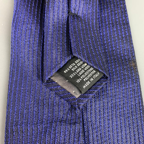 GIANFRANCO FERRE Purple Black Textured Silk Blend Tie