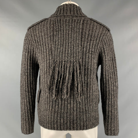 CRAIG GREEN Size S Grey Wool Blend Shawl Sweater