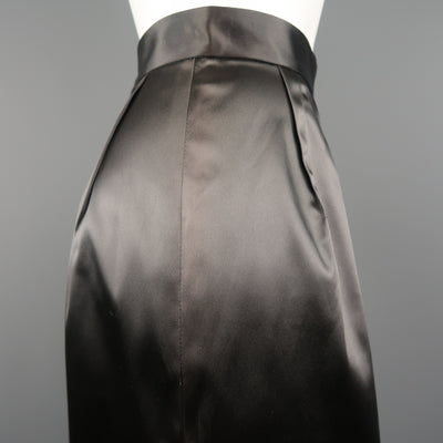 DOLCE & GABBANA Size 4 Gray Stretch Satin Darted Pencil Skirt