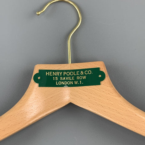 HENRY POOLE & CO Original Wooden Coat Hanger