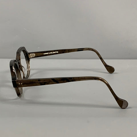 ANNE & VALENTIN Gray Marbled Acetate Coltrane Frames