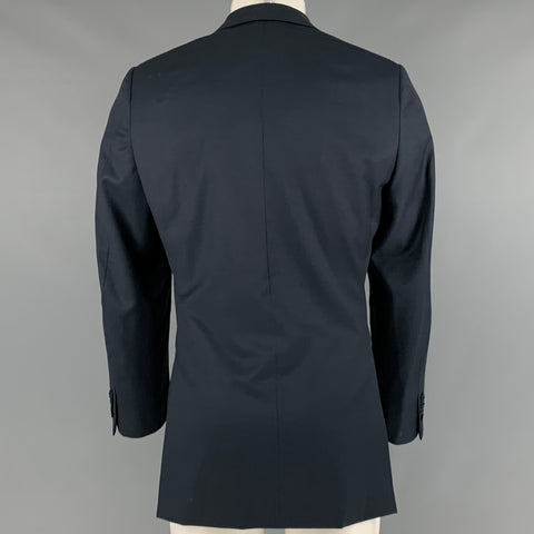 ERMENEGILDO ZEGNA Size 40 Navy Black Nailhead Wool Sport Coat