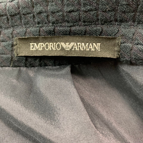 EMPORIO ARMANI Size 46 Textured Viscose Blend Single Breasted Sport Coat