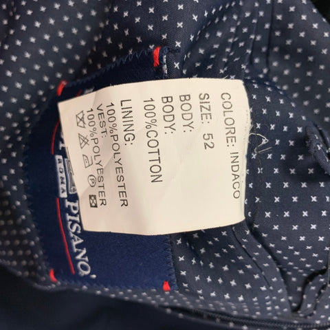 EREDI PISANO Size L Navy Cotton Buttoned Hooded Coat