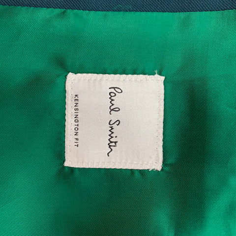PAUL SMITH Kensington Fit Size 42 Regular Teal Wool Notch Lapel Suit