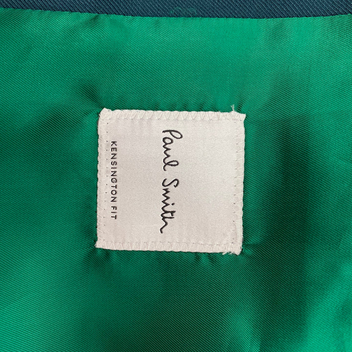 PAUL SMITH Traje Kensington Talla 42 Traje regular con solapa de muesca de lana verde azulado