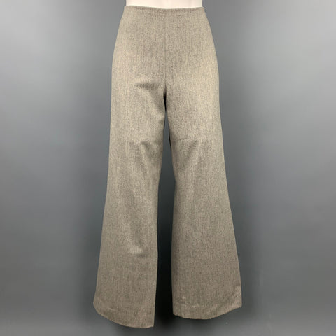 Colección RALPH LAUREN Talla 4 Pantalón de vestir de pierna ancha de lana gris jaspeado