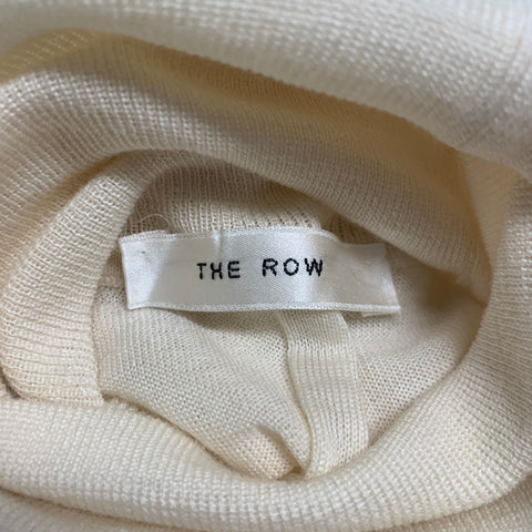 THE ROW Size XS Cream Cashmere Turtleneck Casual Top