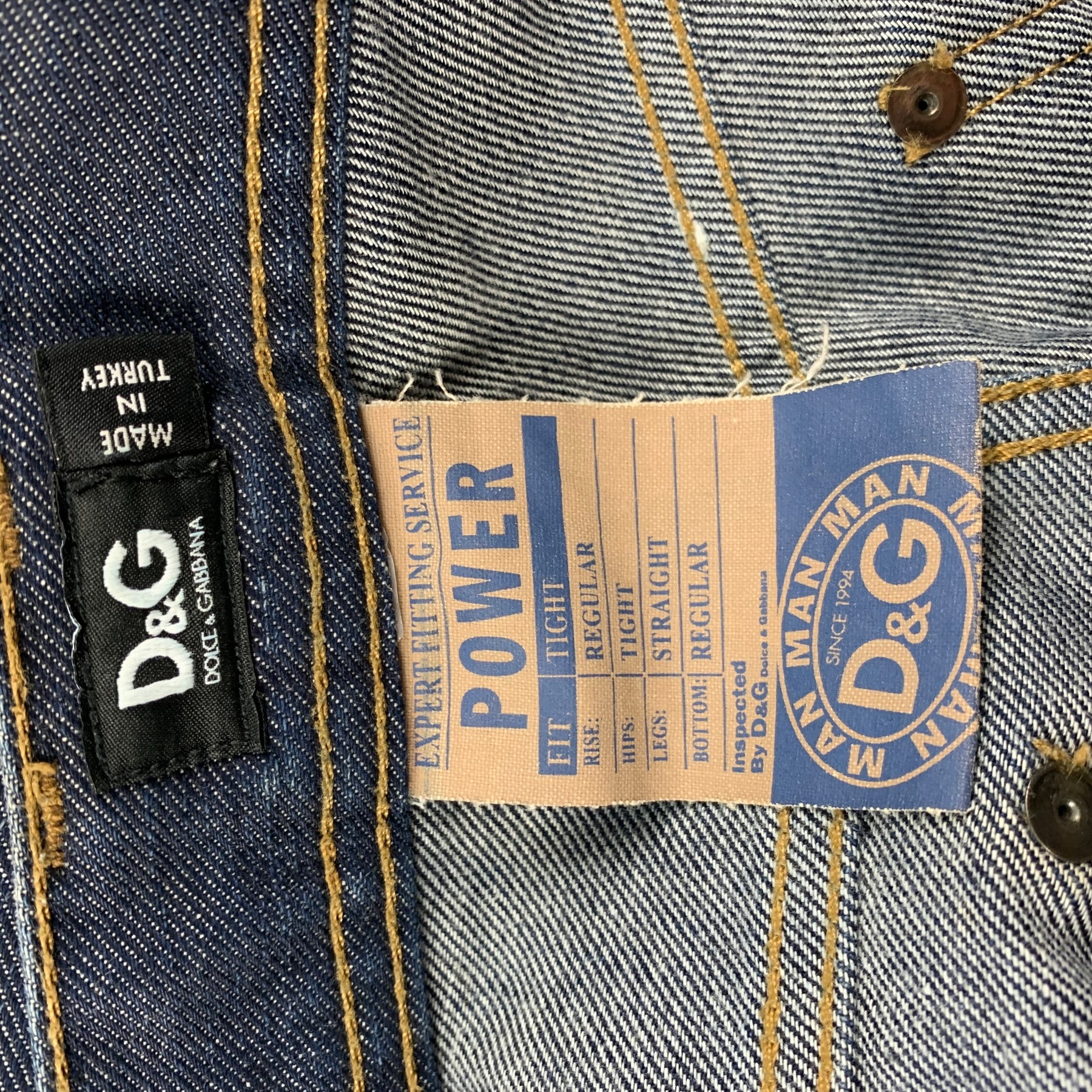 D&G by DOLCE & GABBANA Size 31 Dark Blue Cotton Straight Button