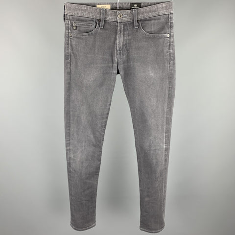 ADRIANO GOLDSCHMIED Size 30 Grey Wash Denim Zip Fly Jeans