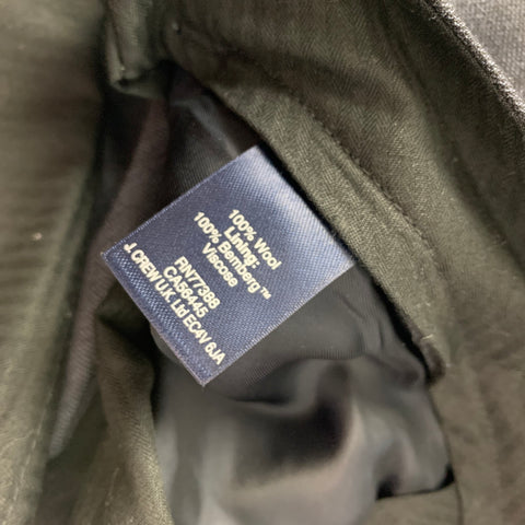 J CREW Size 38 Charcoal Wool Notch Lapel Suit