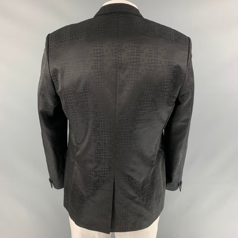 VERSACE COLLECTION Size 44 Black Acetate Blend Peak Lapel Sport Coat