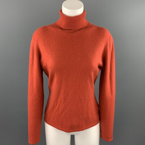 TSE Size L Coral Knitted Cashmere Turtleneck Sweater