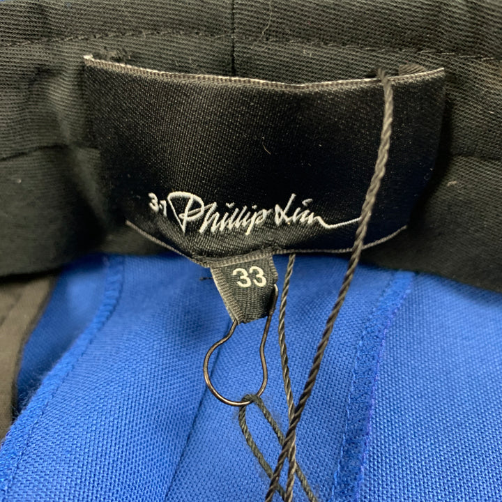 3.1 PHILLIP LIM Size 40 Royal Blue Wool Blend Notch Lapel Suit