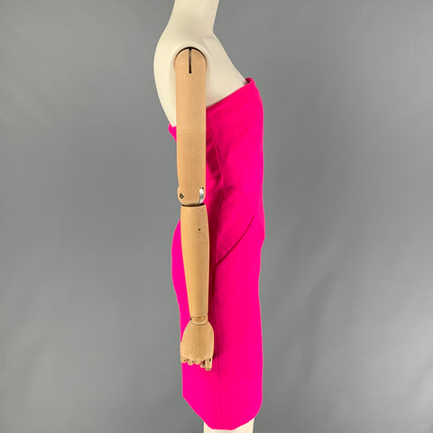 MICHAEL KORS Vestido sin tirantes de mezcla de lana rosa talla 2